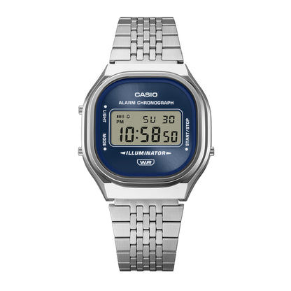 Casio Vintage A140WE-2AEF Armbanduhr Silber • Digitales Zifferblatt mit Sunray-Finish • Retro-Metall-Armband, Bild 7