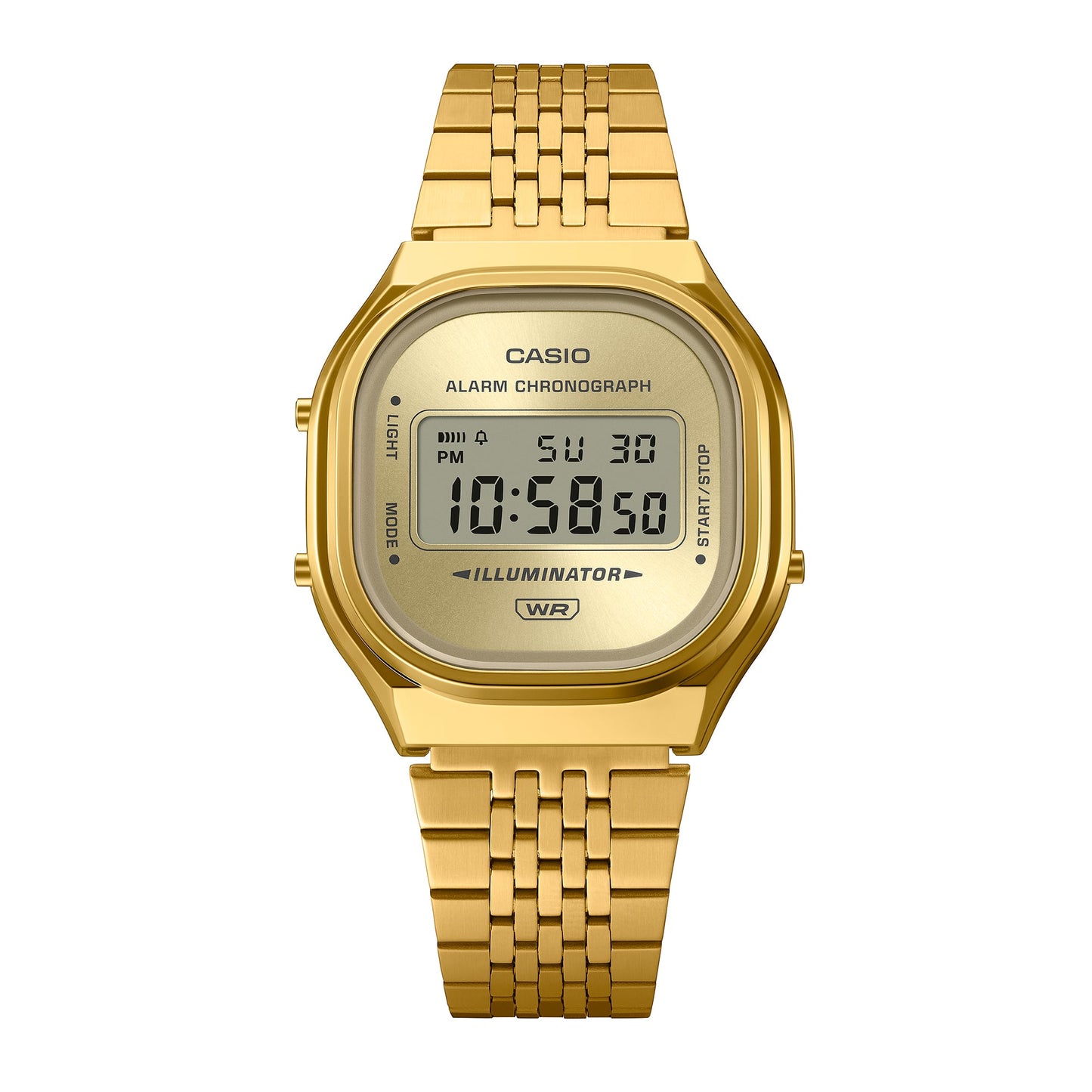 Casio A140WEG-9AEF Unisex-Armbanduhr Edgy Collection Goldfarben • Digitales Display • Retro-Design, Bild 7