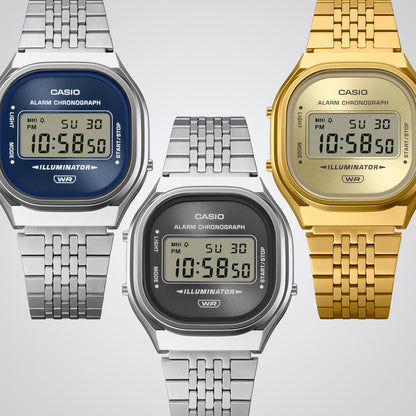 Casio Vintage A140WE-2AEF Armbanduhr Silber • Digitales Zifferblatt mit Sunray-Finish • Retro-Metall-Armband, Bild 6