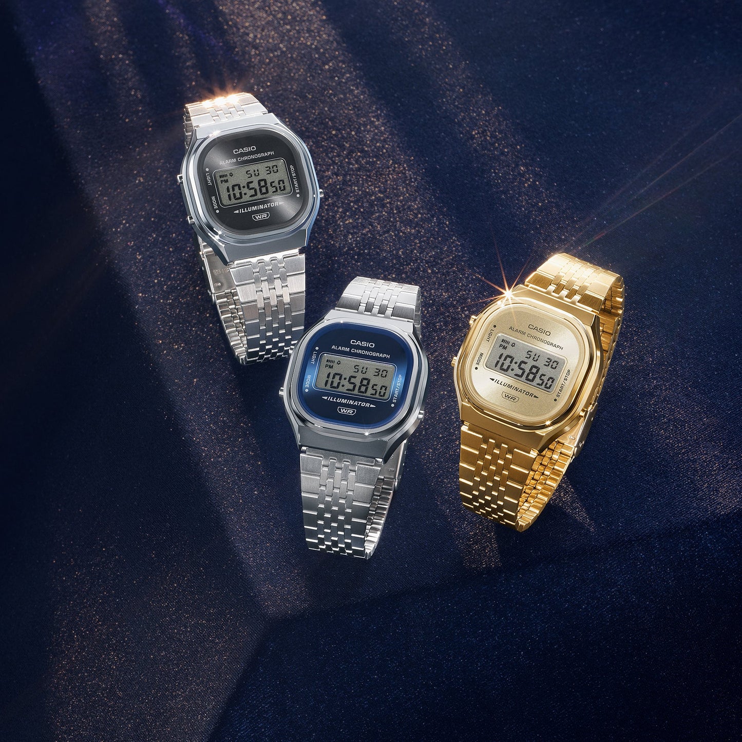 Casio A140WEG-9AEF Unisex-Armbanduhr Edgy Collection Goldfarben • Digitales Display • Retro-Design, Bild 3
