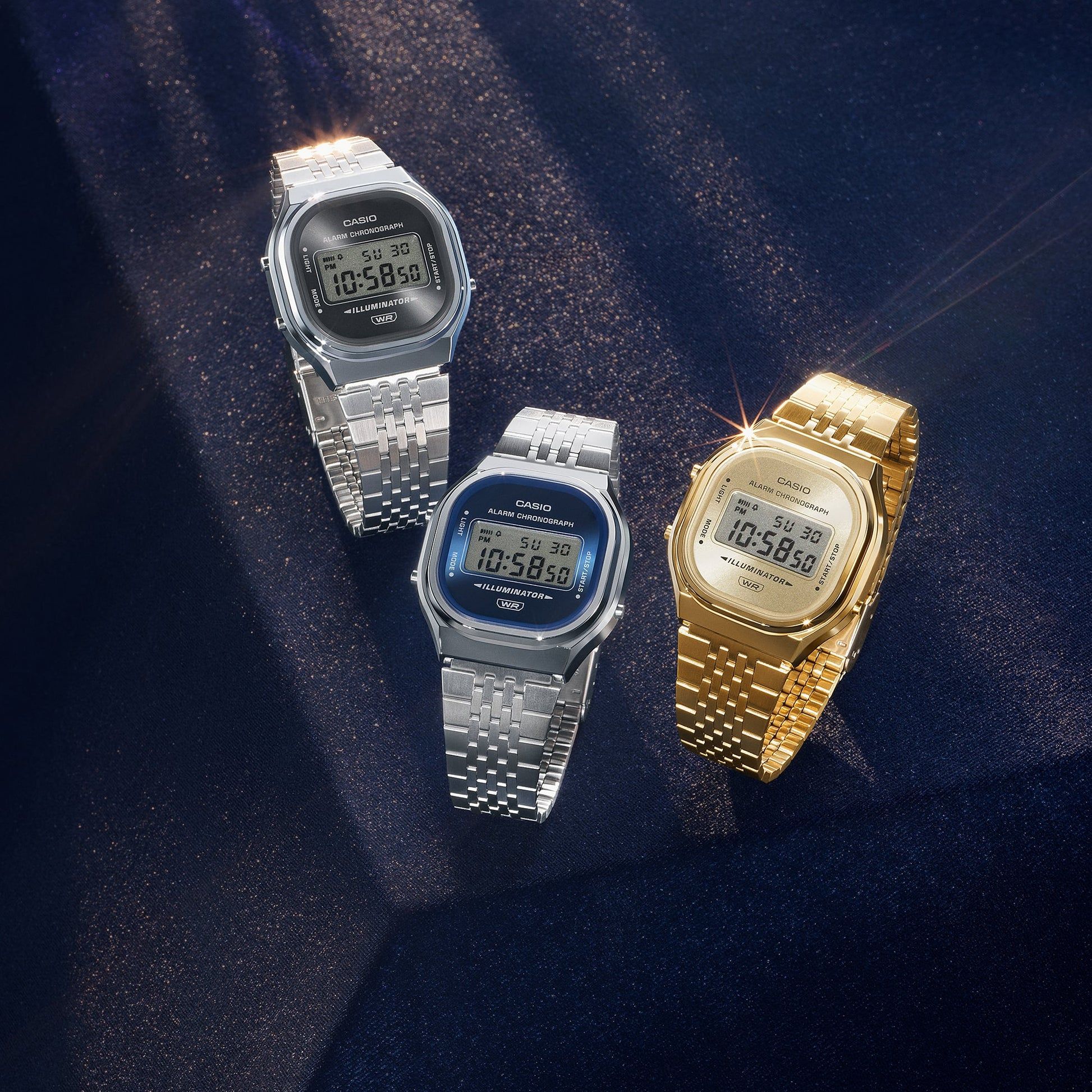 Casio A140WEG-9AEF Unisex-Armbanduhr Edgy Collection Goldfarben • Digitales Display • Retro-Design, Bild 3
