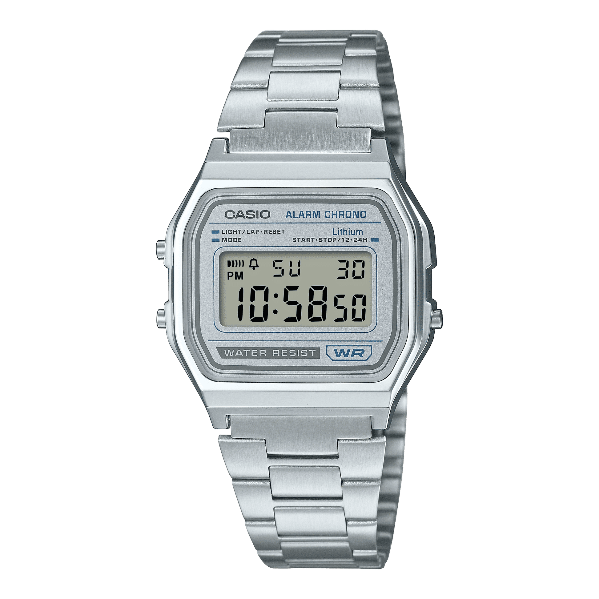 Casio Vintage A158WEA-7EF Vintage Series Armbanduhr Blau • Retro-Metallband • LED-Beleuchtung, Bild 2