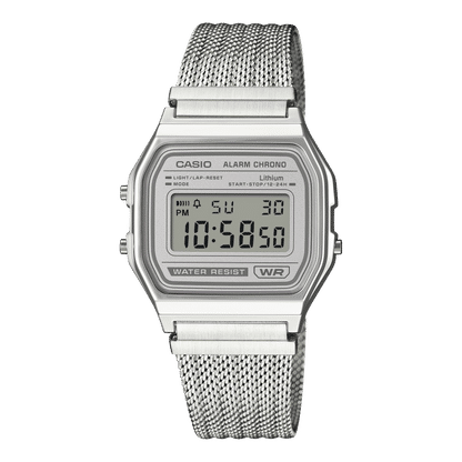 Casio Vintage A158WEM-7EF Armbanduhr Grün • Mesh-Armband • Digitalanzeige, Bild 2