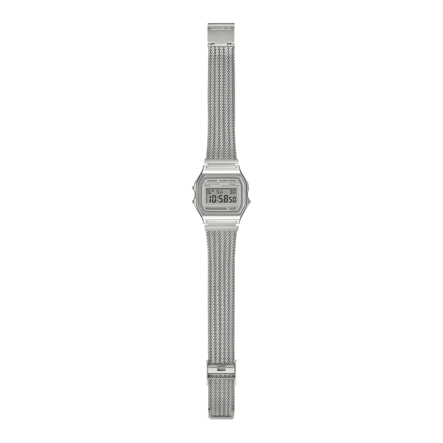 Casio Vintage A158WEM-7EF Armbanduhr Grün • Mesh-Armband • Digitalanzeige, Bild 7