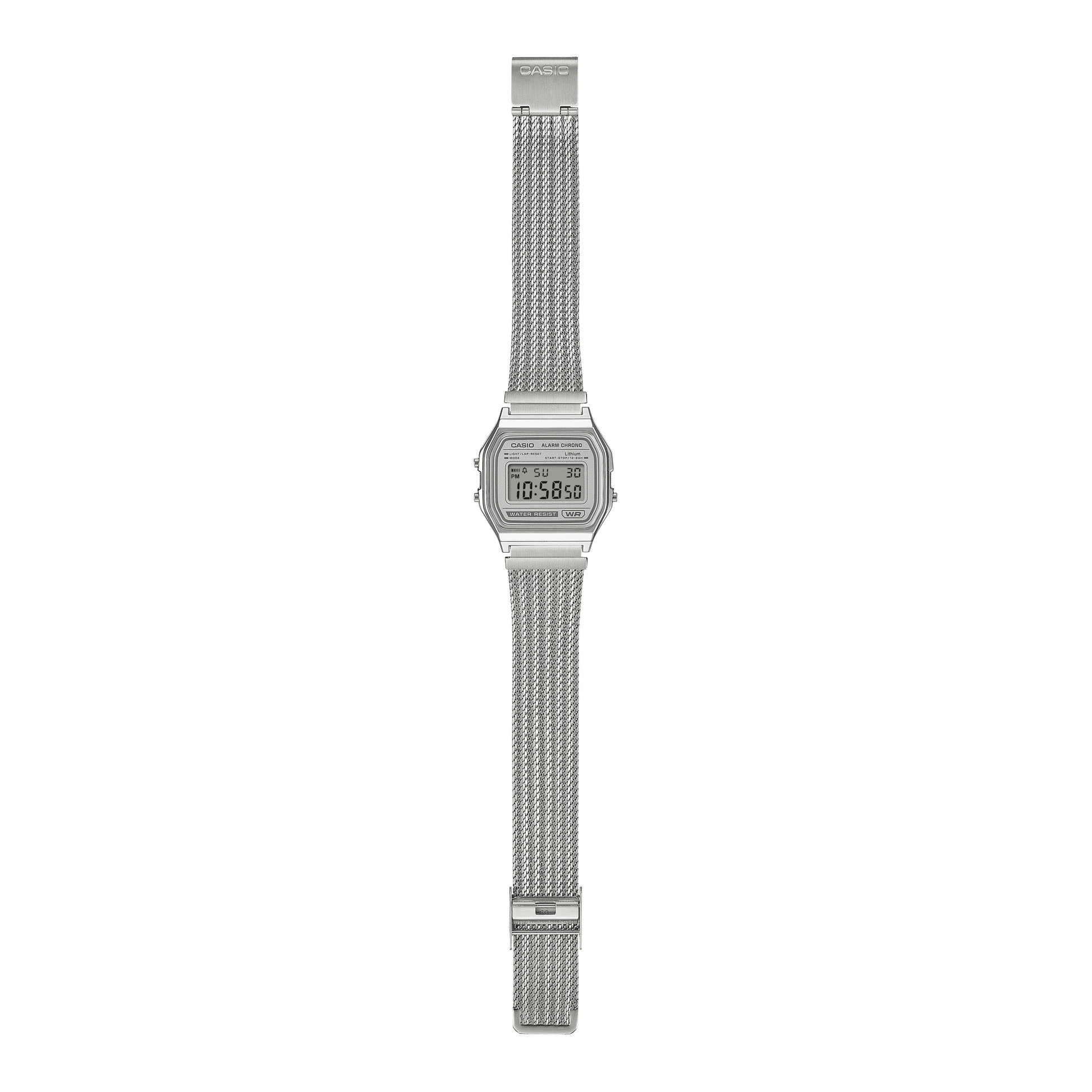 Casio Vintage A158WEM-7EF Armbanduhr Grün • Mesh-Armband • Digitalanzeige, Bild 7