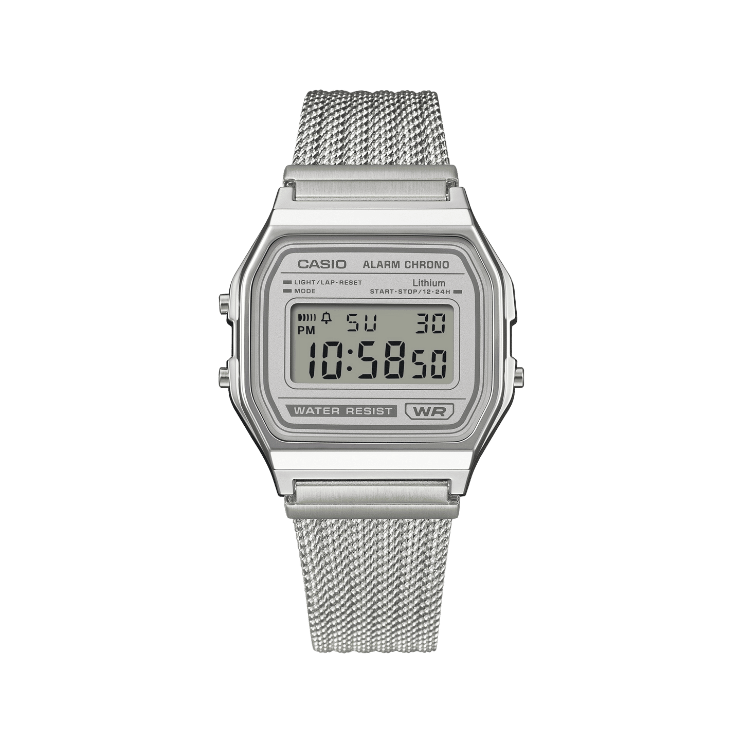 Casio Vintage A158WEM-7EF Armbanduhr Grün • Mesh-Armband • Digitalanzeige, Bild 6