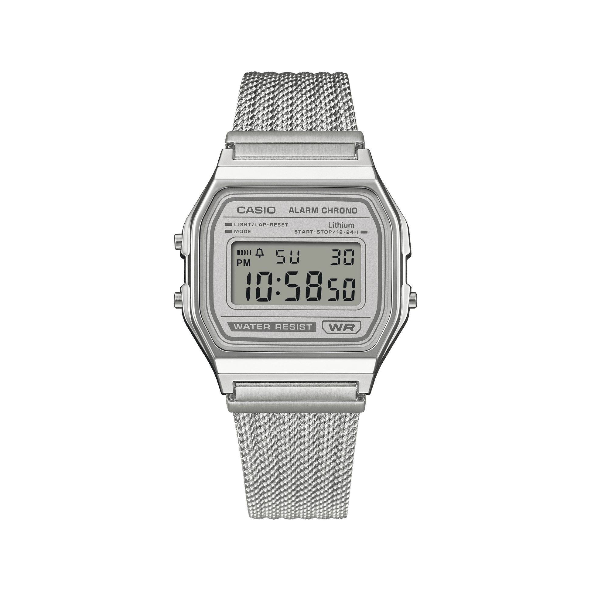 Casio Vintage A158WEM-7EF Armbanduhr Grün • Mesh-Armband • Digitalanzeige, Bild 6