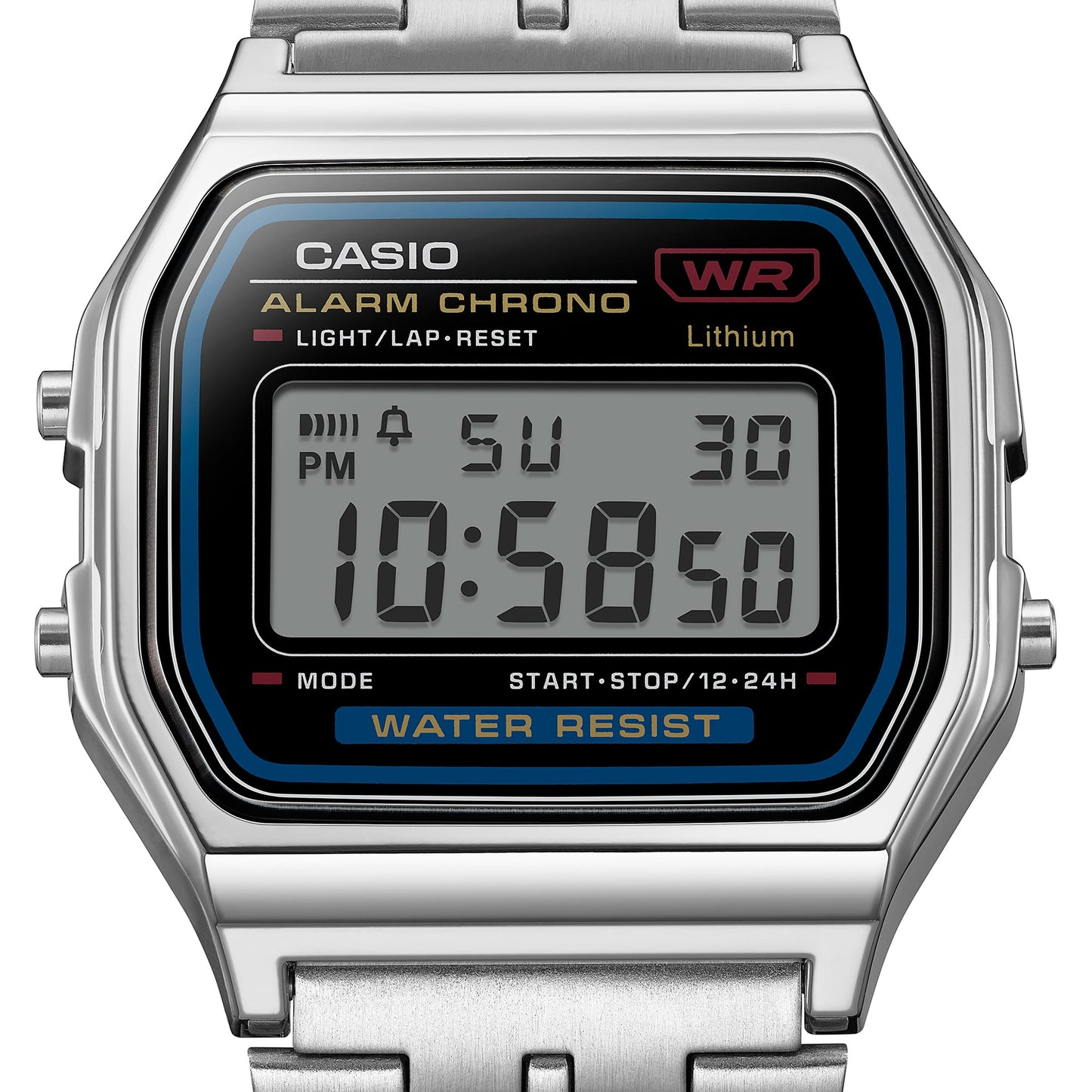 Casio Vintage A159WE-1EF Armbanduhr Silber • Edelstahlarmband • LED-Beleuchtung, Bild 9