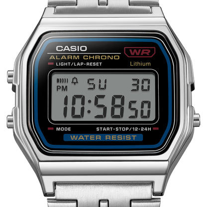 Casio Vintage A159WE-1EF Armbanduhr Silber • Edelstahlarmband • LED-Beleuchtung, Bild 9
