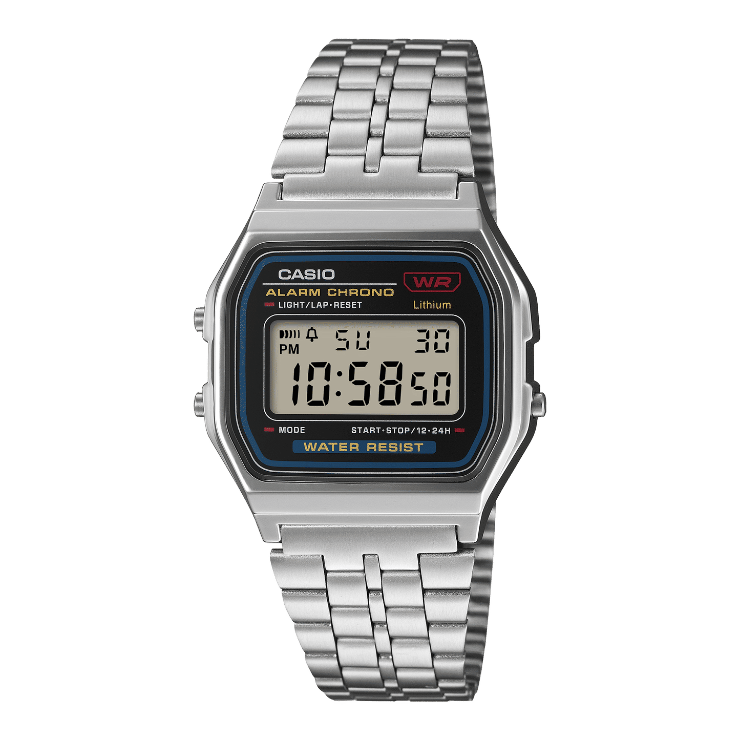 Casio Vintage A159WE-1EF Armbanduhr Silber • Edelstahlarmband • LED-Beleuchtung, Bild 2
