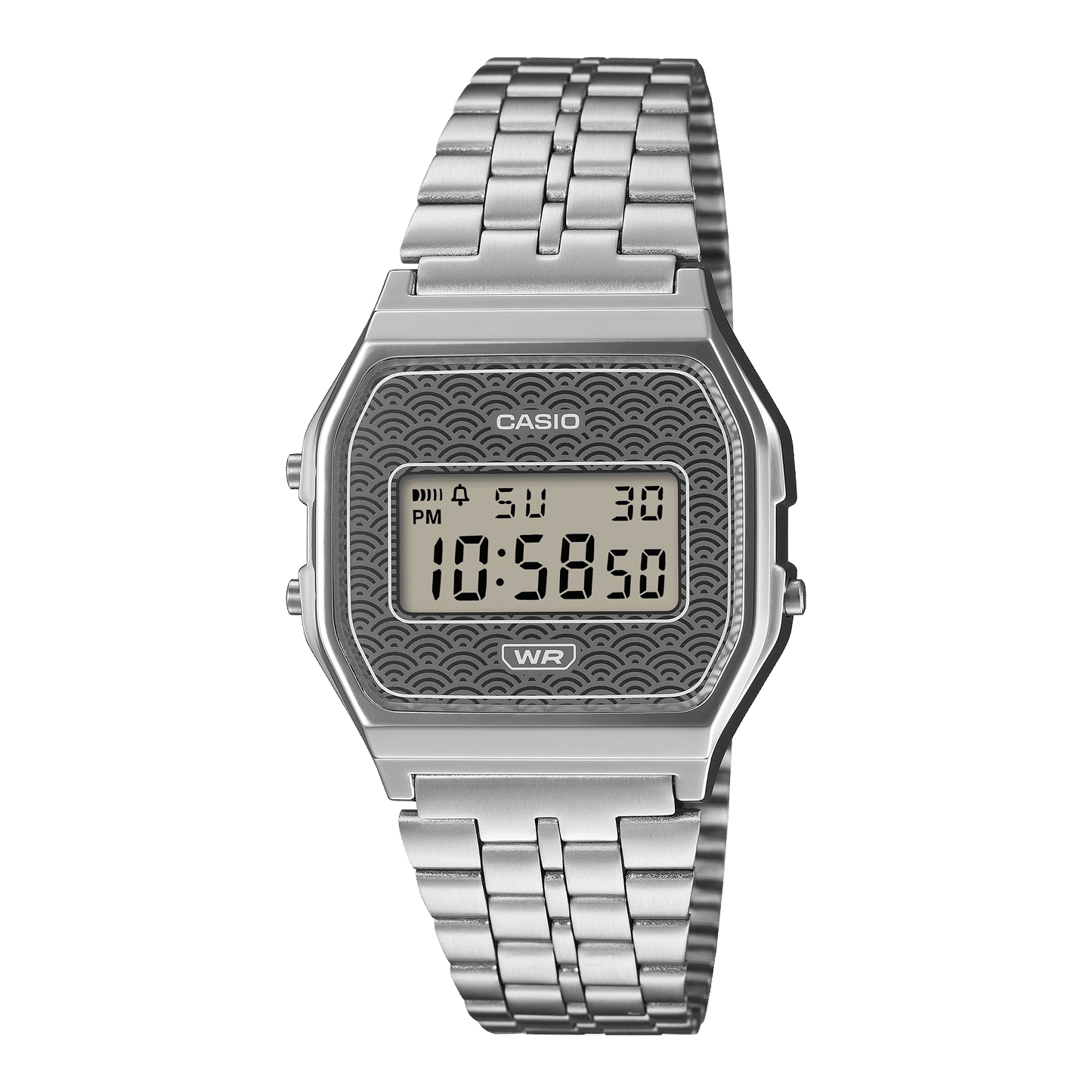Casio Vintage A159WEVJ-7ER Unisex Armbanduhr Silber • Seigaiha-Muster • Made in Japan, Bild 2
