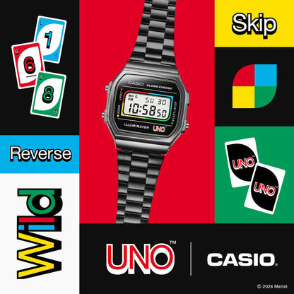 Casio A168WEUC-1AER Vintage Unisex Armbanduhr • UNO Special Edition • EL-Hintergrundbeleuchtung, Bild 4