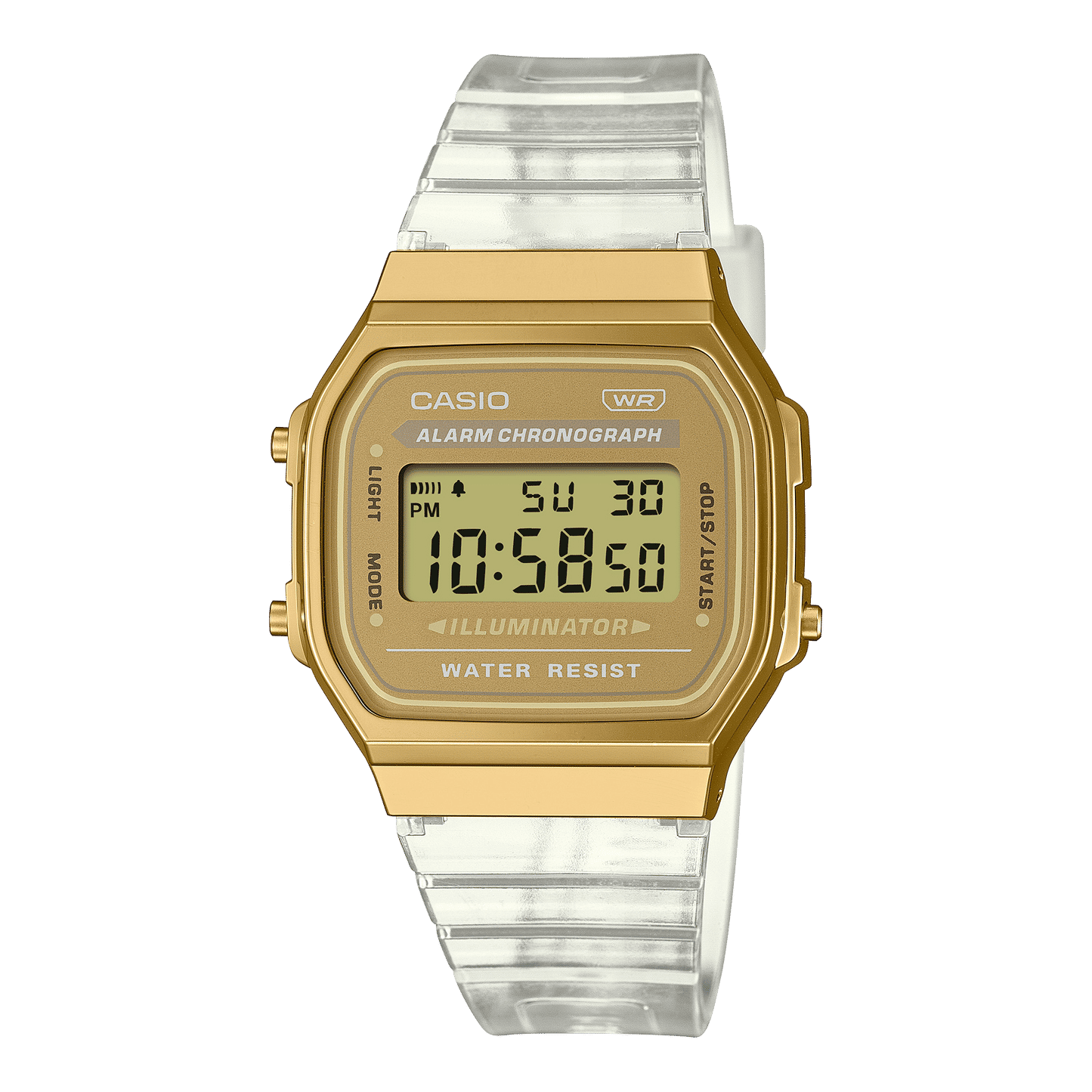 Casio Vintage A168XESG-9AEF Unisex Armbanduhr Gold • Digitales Quarzwerk • EL-Hintergrundbeleuchtung, Bild 2