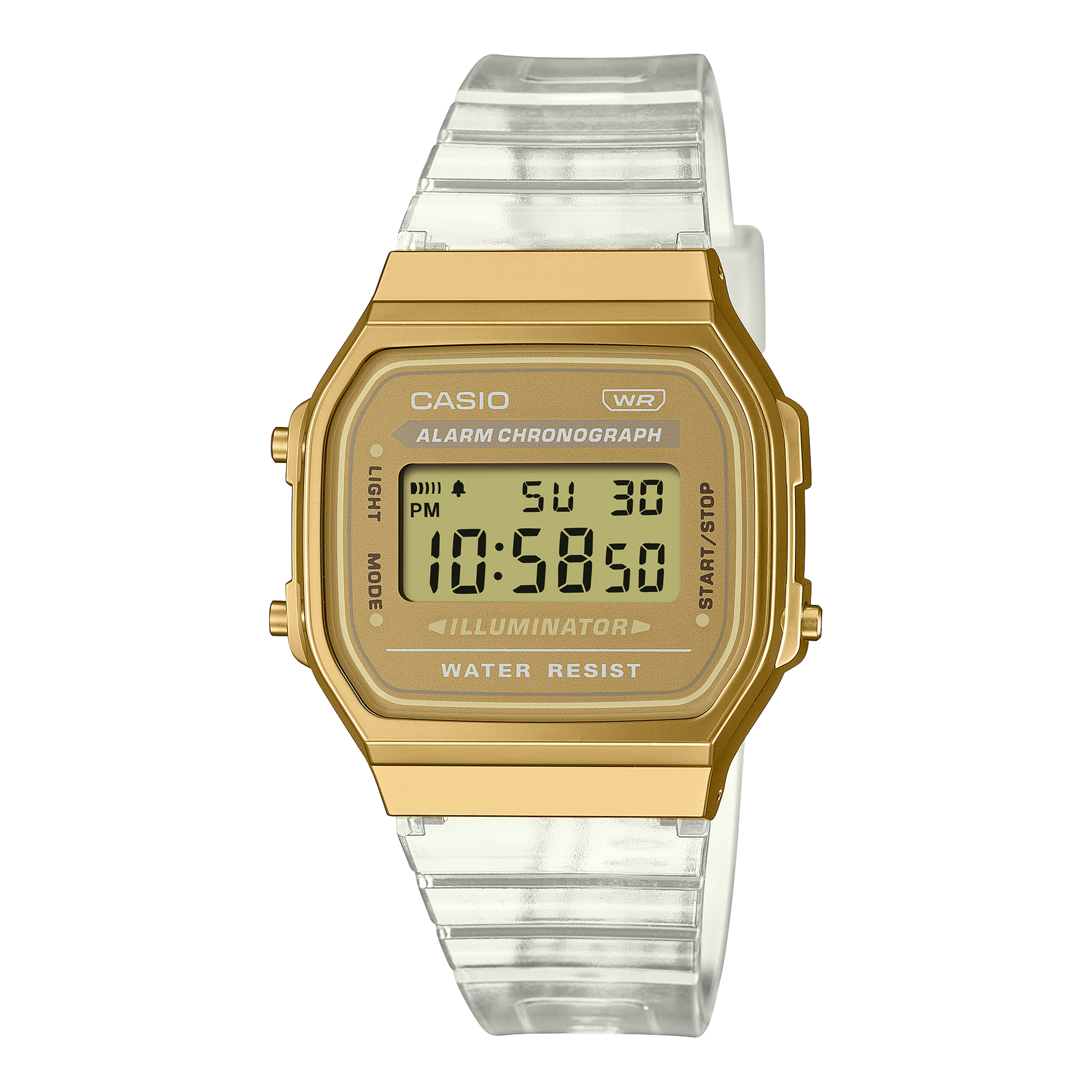 Casio Vintage A168XESG-9AEF Unisex Armbanduhr Gold • Digitales Quarzwerk • EL-Hintergrundbeleuchtung, Bild 2