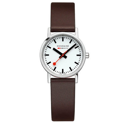 Mondaine Classic A658.30323.11SBGV Damen Armbanduhr Braun • Veganes Traubenleder • Schweizer Quarzwerk