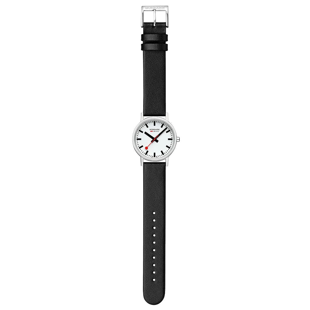 Mondaine Classic A660.30314.11SBBV Damen Armbanduhr Schwarz • Veganes Traubenlederarmband • Swiss Made, Bild 6