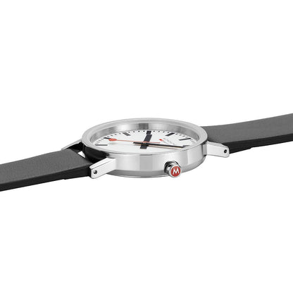 Mondaine Classic A660.30314.11SBBV Damen Armbanduhr Schwarz • Veganes Traubenlederarmband • Swiss Made, Bild 4