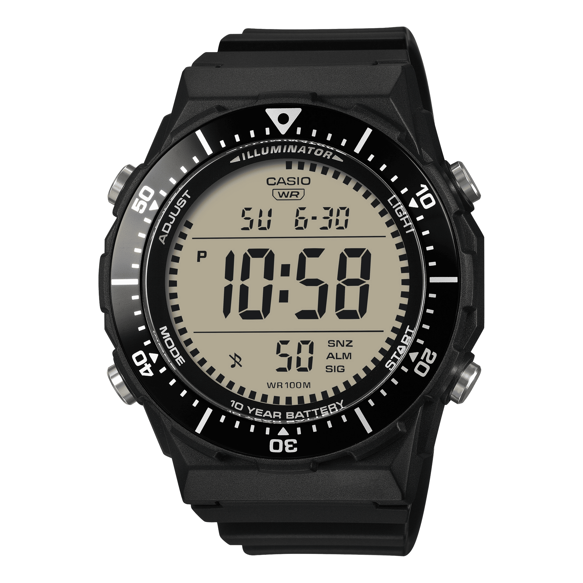 Casio Timeless AE-1700H-1AVEF Armbanduhr Schwarz • 100 m Wasserdicht • 10-Jahres-Batterie, Bild 2