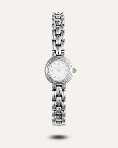 Mockberg Antique Watch MB0182 Damen Armbanduhr Silber • Mineralglas • Römische Ziffern