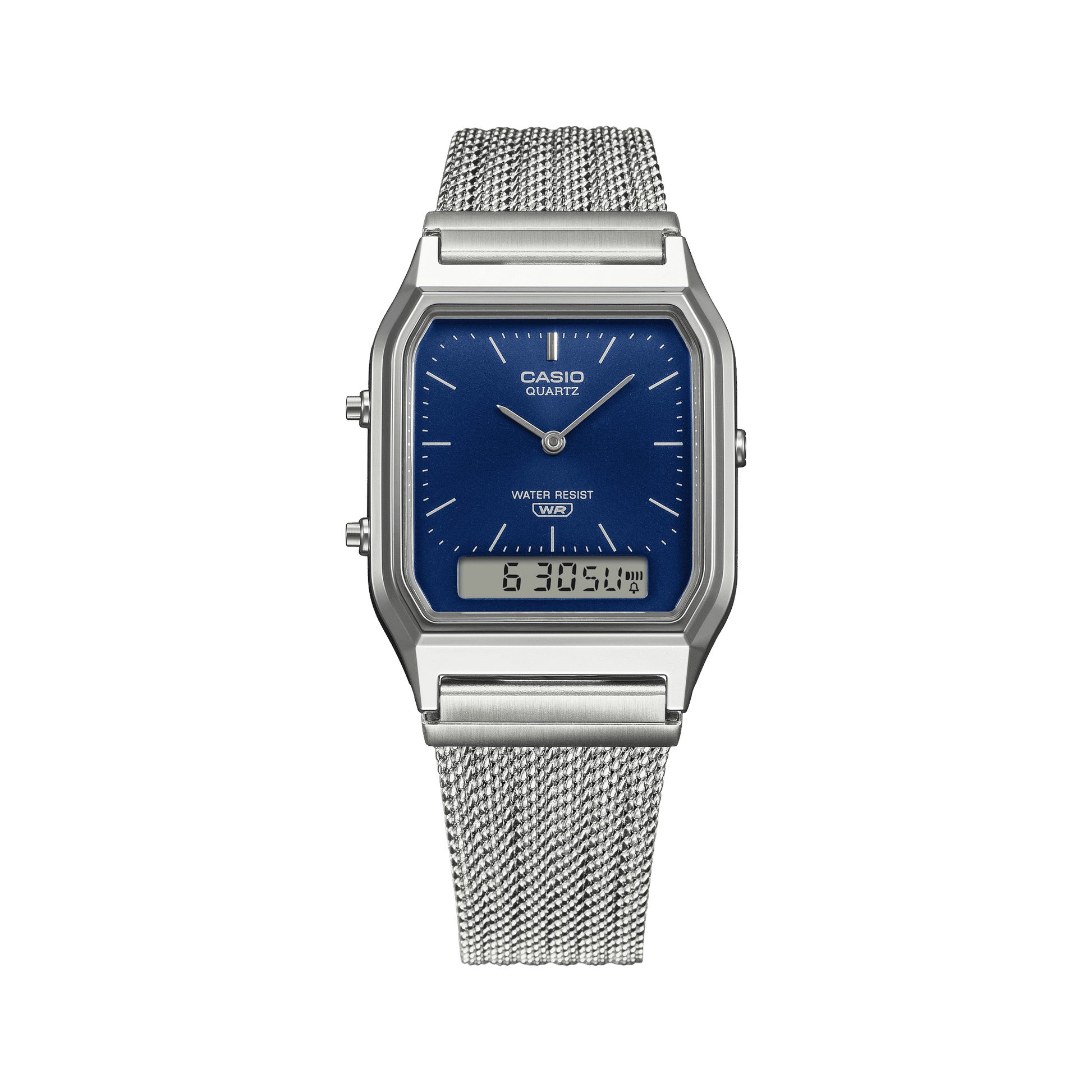 Casio Vintage AQ-230EM-2AEF Armbanduhr Blau • Analog-Digital • Mesh-Armband, Bild 6