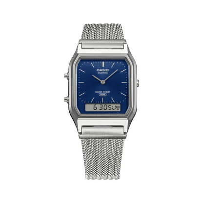 Casio Vintage AQ-230EM-2AEF Armbanduhr Blau • Analog-Digital • Mesh-Armband, Bild 6