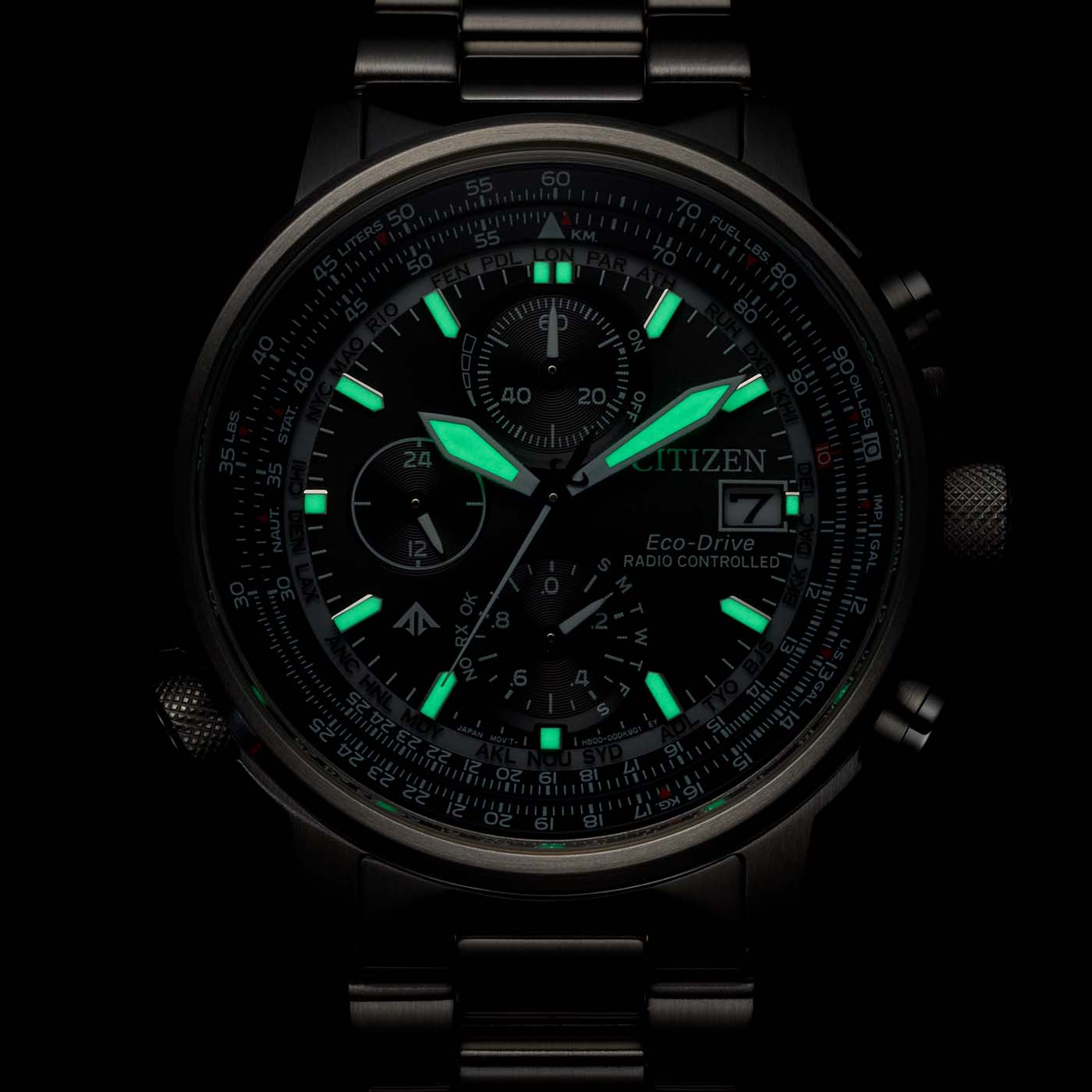 Citizen Promaster Sky AT8300-58E Herrenuhr Schwarz • Saphirglas • Funk-Eco-Drive, Bild 7