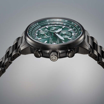 Citizen Promaster Sky AT8304-57W Herrenuhr Schwarz/Grün • Eco-Drive Funk • Saphirglas, Bild 5