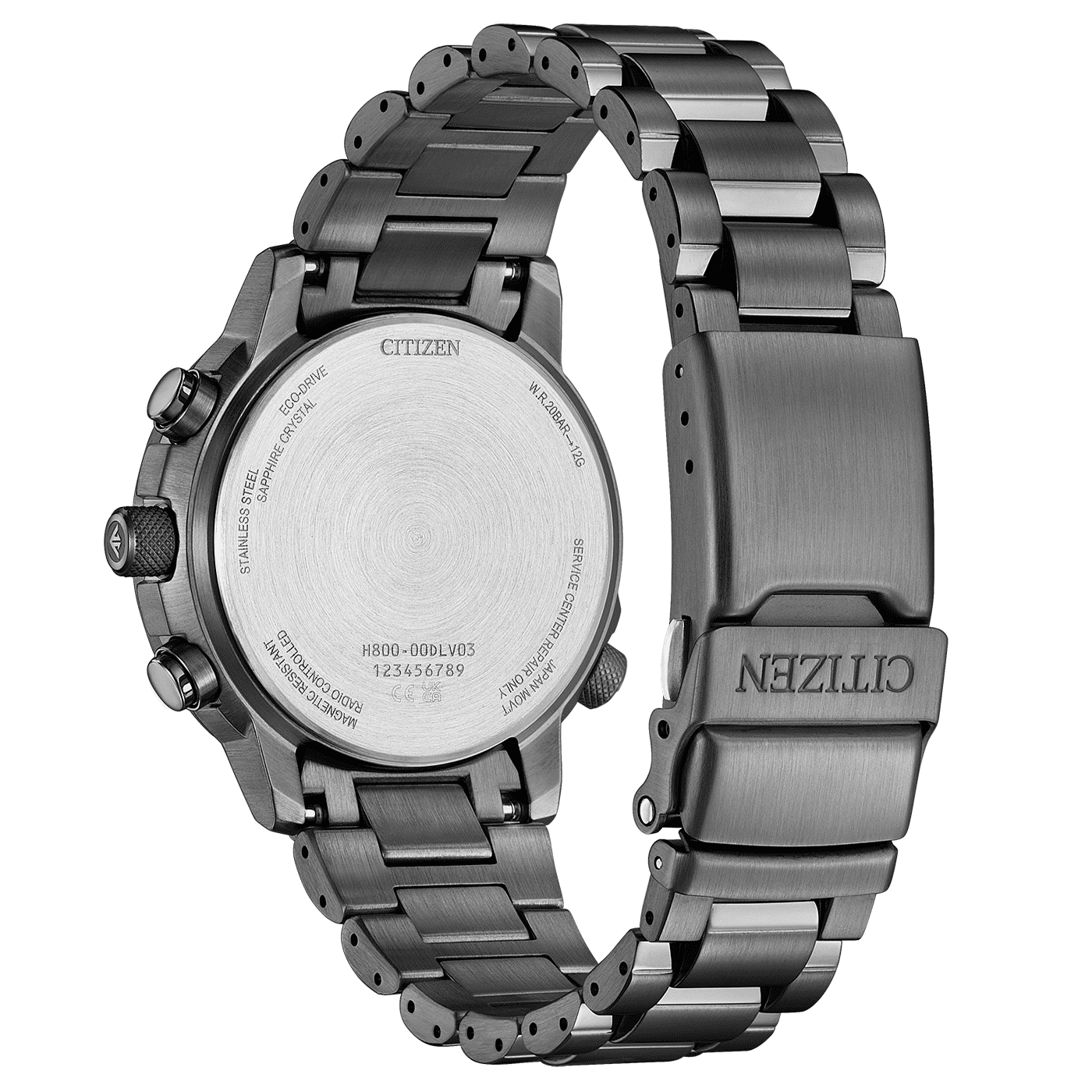 Citizen Promaster Sky AT8304-57W Herrenuhr Schwarz/Grün • Eco-Drive Funk • Saphirglas, Bild 7