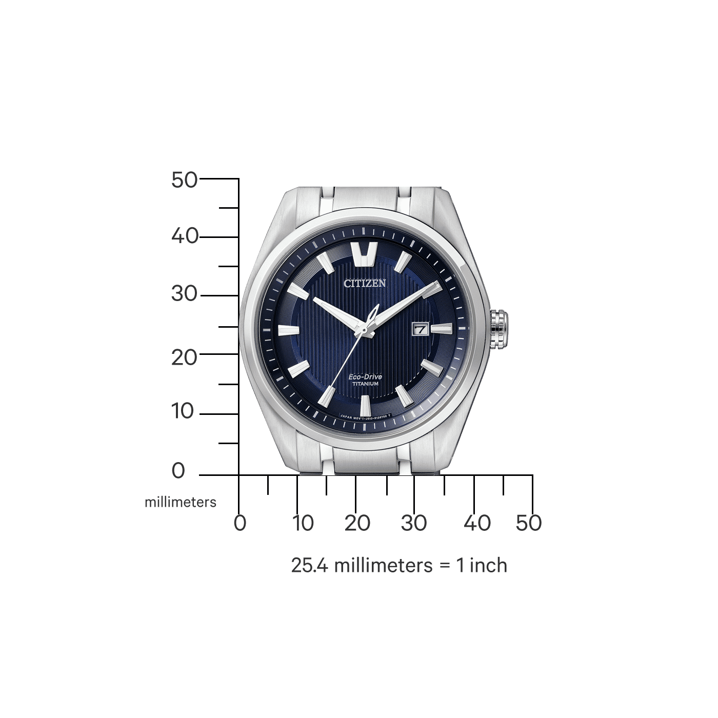 Citizen AW1240-57L Eco-Drive Herrenuhr Blau • Super-Titanium-Gehäuse • Saphirglas, Bild 2