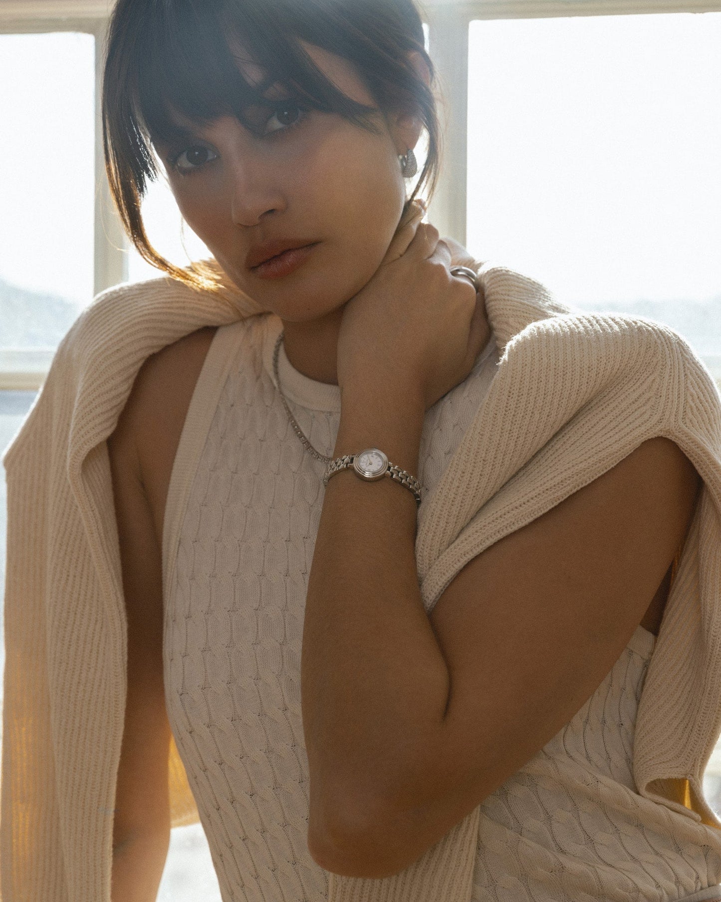Mockberg Antique Watch MB0182 Damen Armbanduhr Silber • Mineralglas • Römische Ziffern, Bild 2