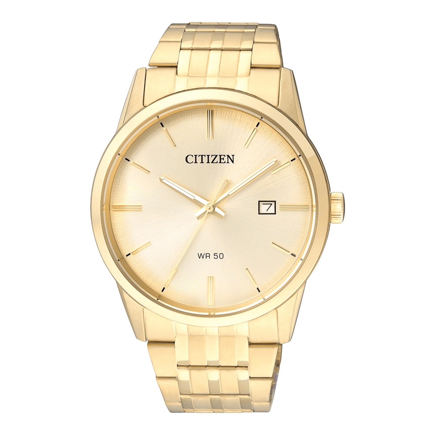 Citizen BI5002-57P Herrenuhr • Quarzwerk mit Datum • Goldfarben