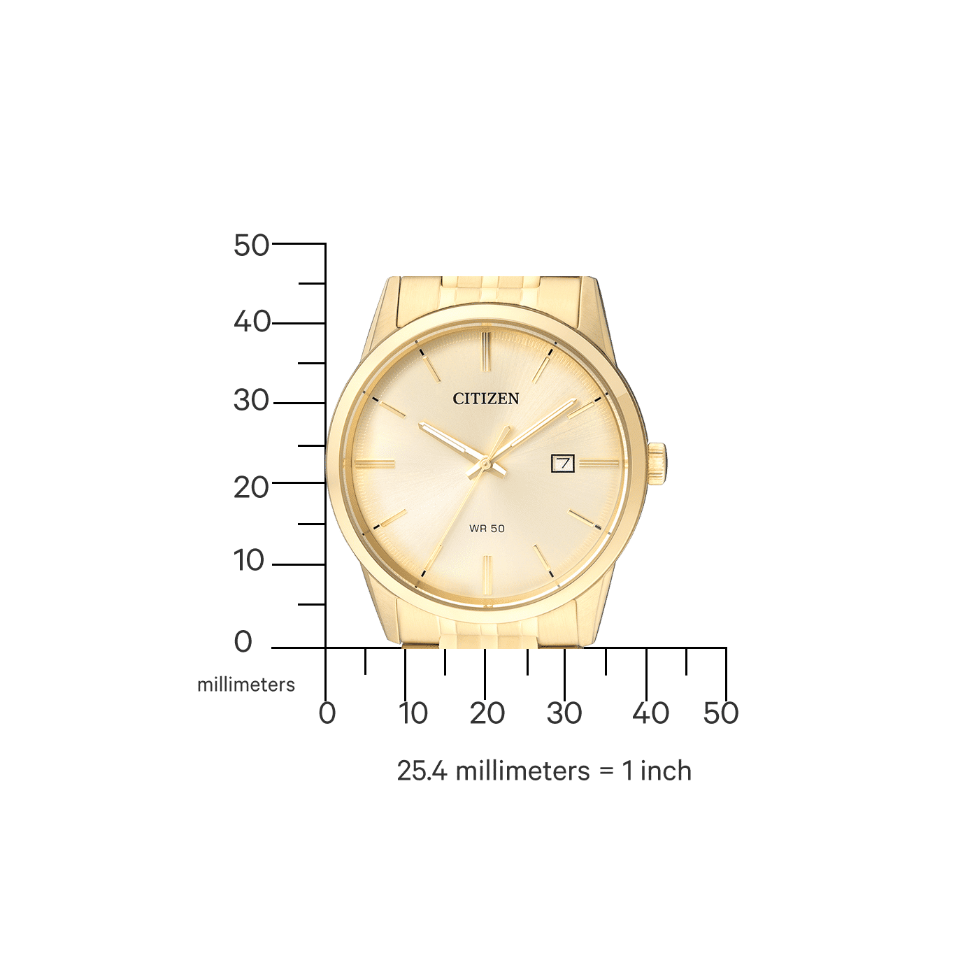 Citizen BI5002-57P Herrenuhr • Quarzwerk mit Datum • Goldfarben, Bild 2
