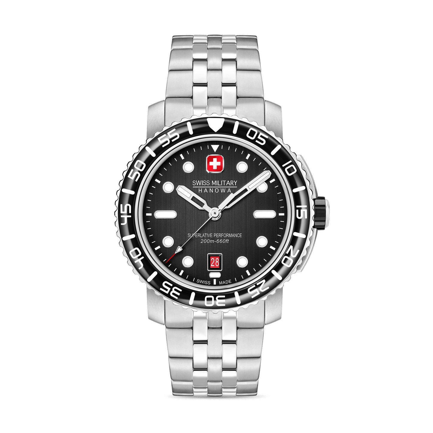Swiss Military Hanowa Black Marlin SMWGH0001702 Herren • Saphirglas • 20 Bar Wasserdicht