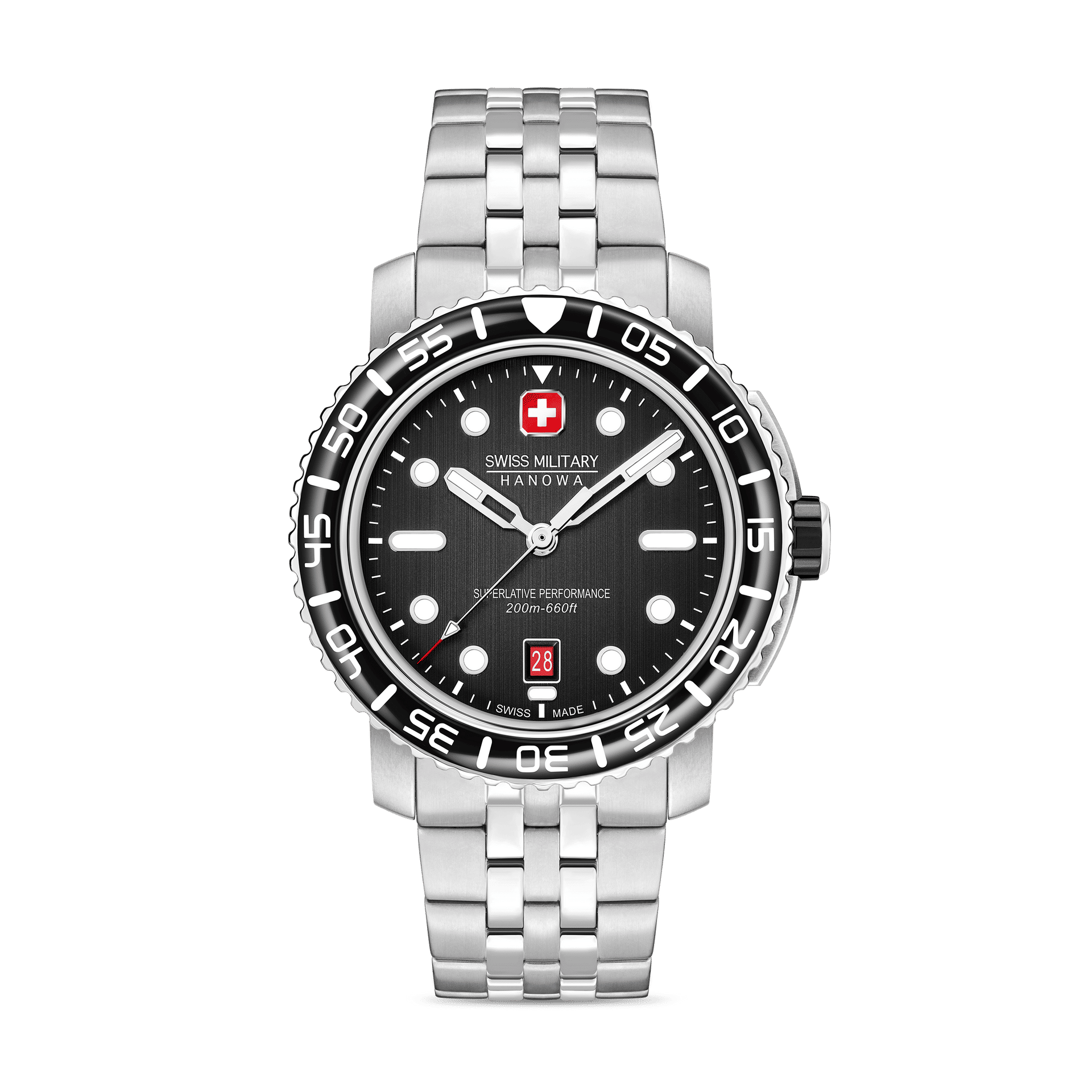 Swiss Military Hanowa Black Marlin SMWGH0001702 Herren • Saphirglas • 20 Bar Wasserdicht