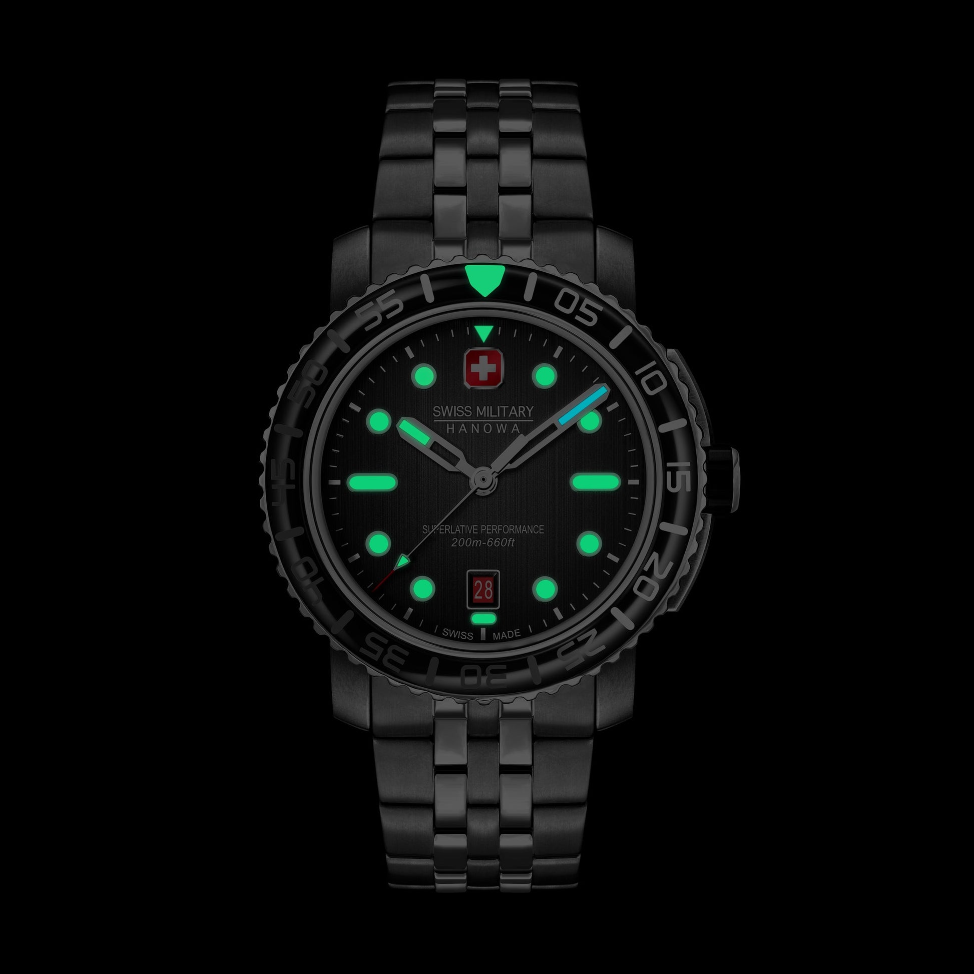 Swiss Military Hanowa Black Marlin SMWGH0001702 Herren • Saphirglas • 20 Bar Wasserdicht, Bild 5