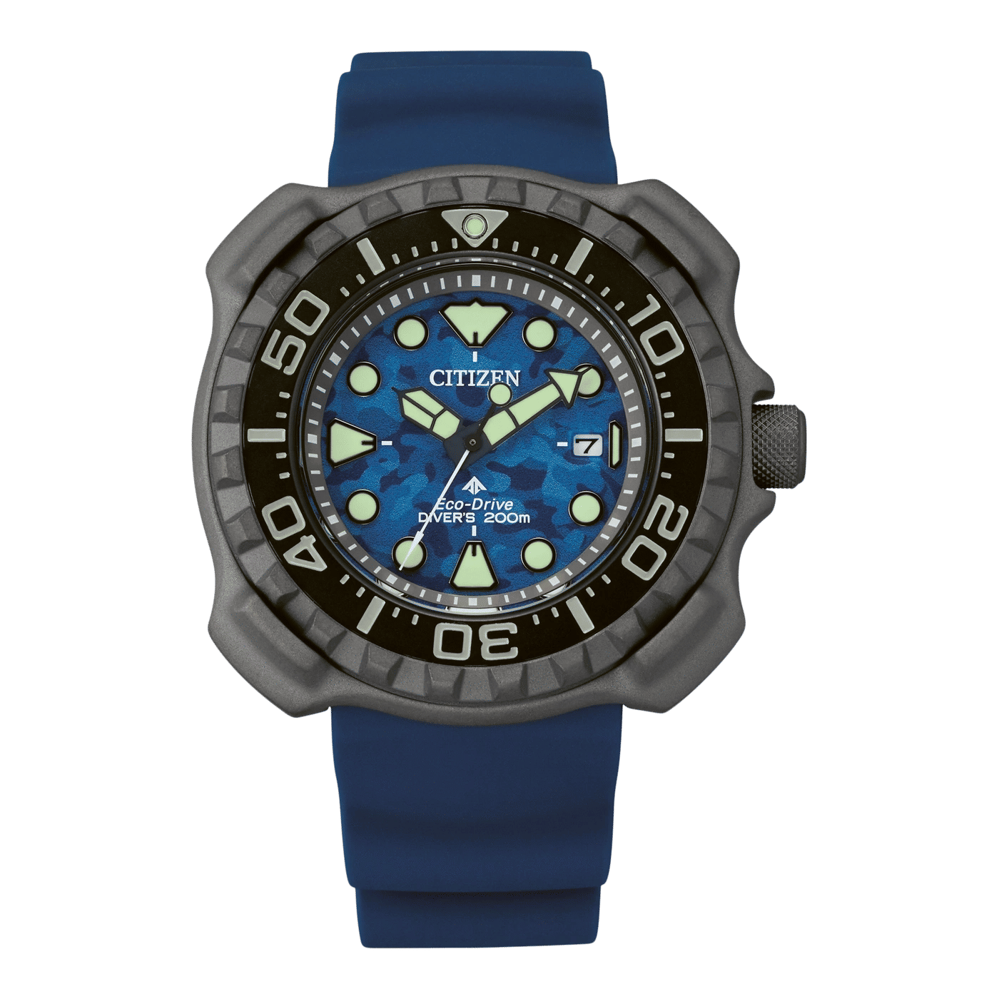 Citizen BN0227-09L Promaster Eco-Drive Herren Taucheruhr Blau • Titan-Gehäuse • 200 m wasserdicht