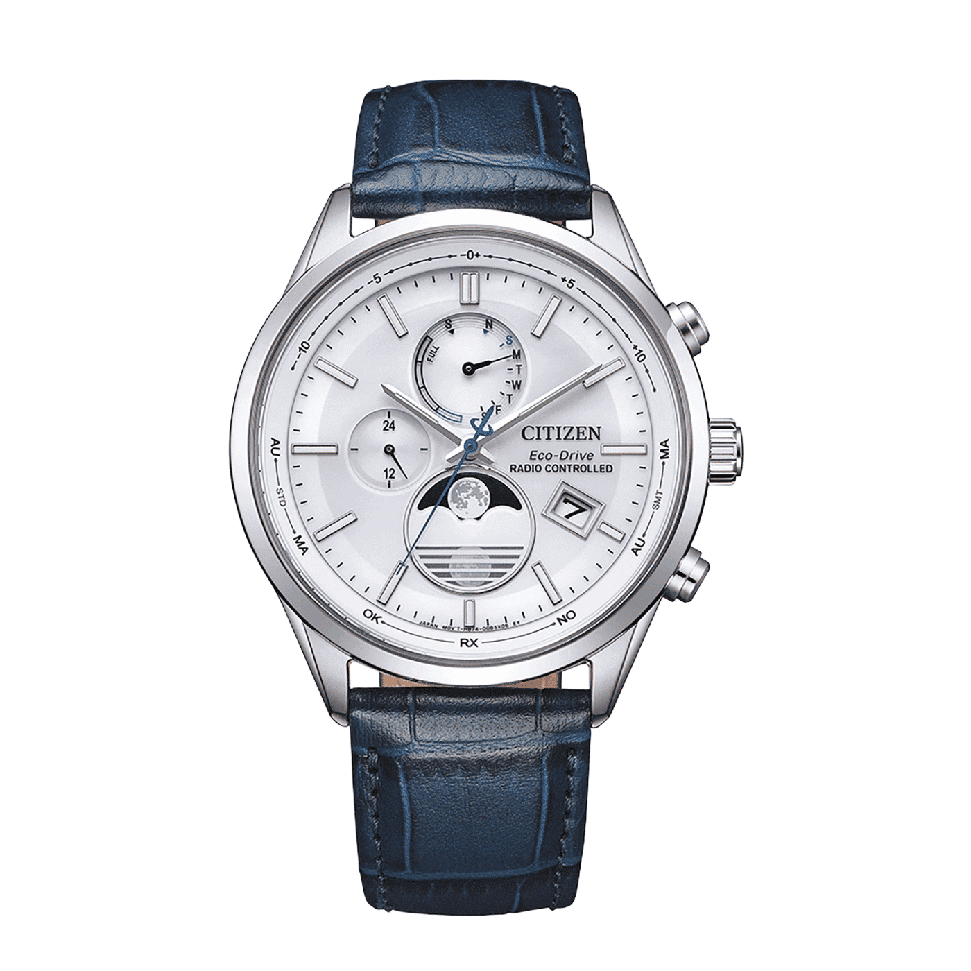 Citizen BY1030-09A Herrenuhr Eco-Drive • 4-Zonen Funkuhr Mondphase • Saphirglas