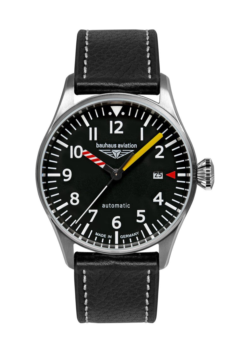 Bauhaus Aviation 2762-5 Herrenuhr Schwarz • Automatikwerk Miyota 8215 • Made in Germany