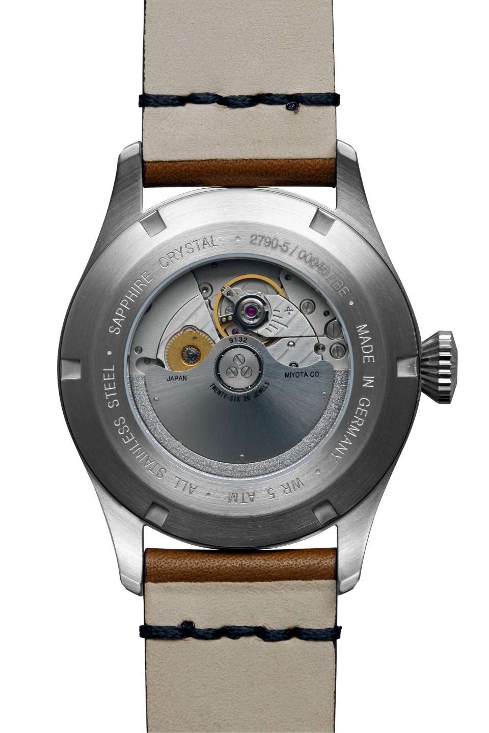 Bauhaus Aviation Tornado 2790-5 Herrenuhr Schwarz-Orange • Citizen-Miyota Automatik • Gangreserveanzeige, Bild 2