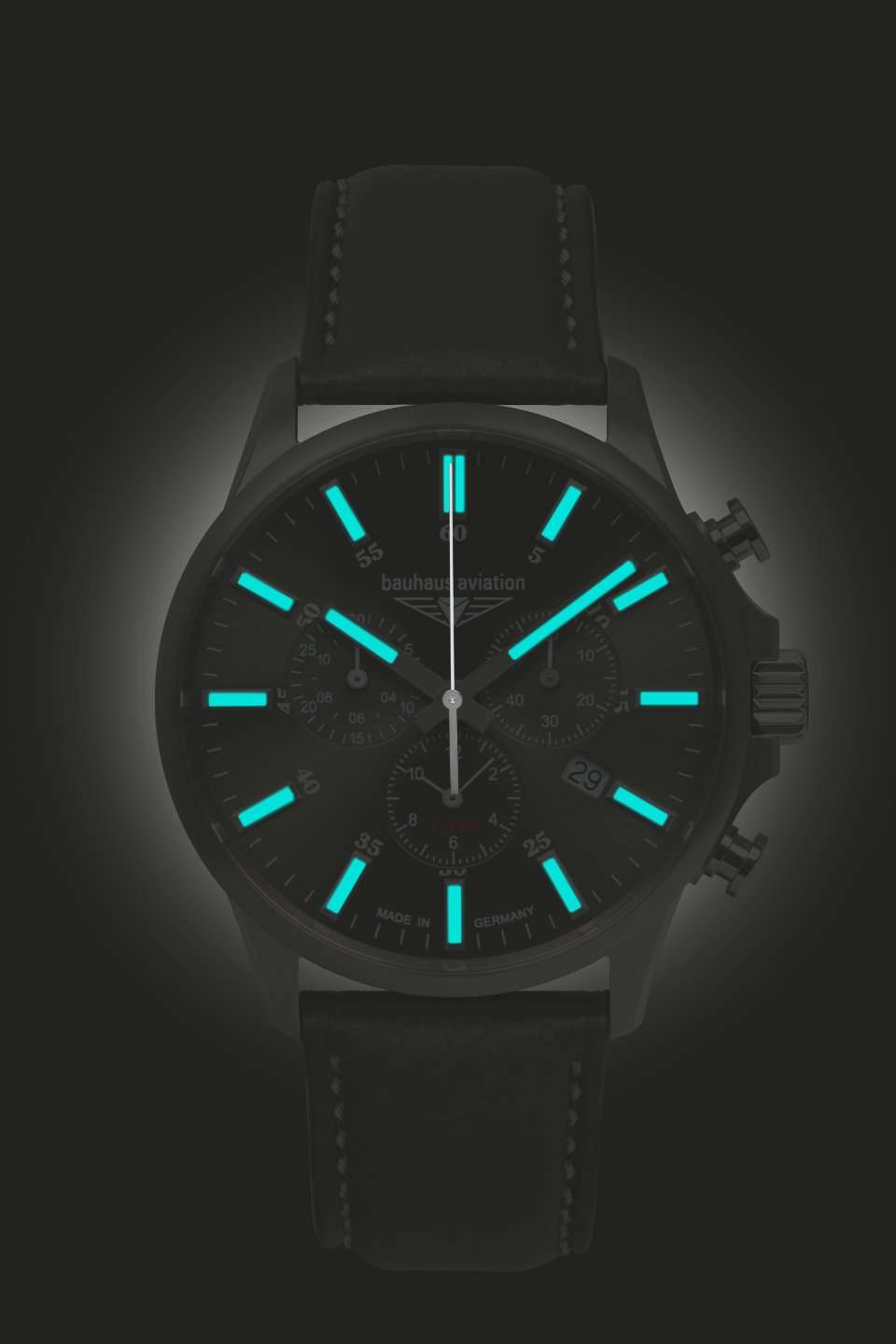 Bauhaus Aviation 2880-4 Herrenuhr • Saphirglas • Titangehäuse, Bild 2