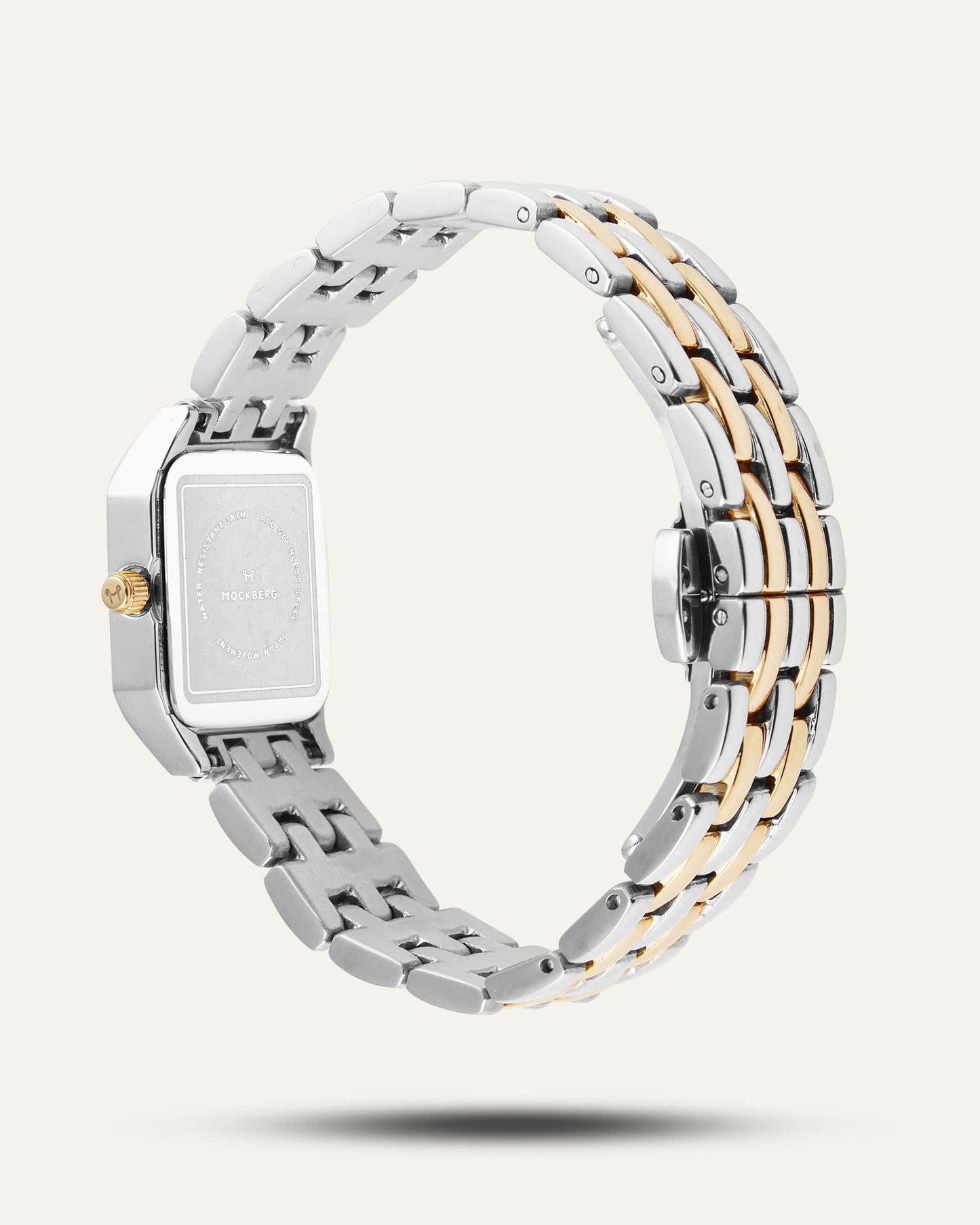 Mockberg Classic BIC MO336 Damen Armbanduhr Weiß • Mineralglas • Goldfarben Gliederarmband, Bild 5