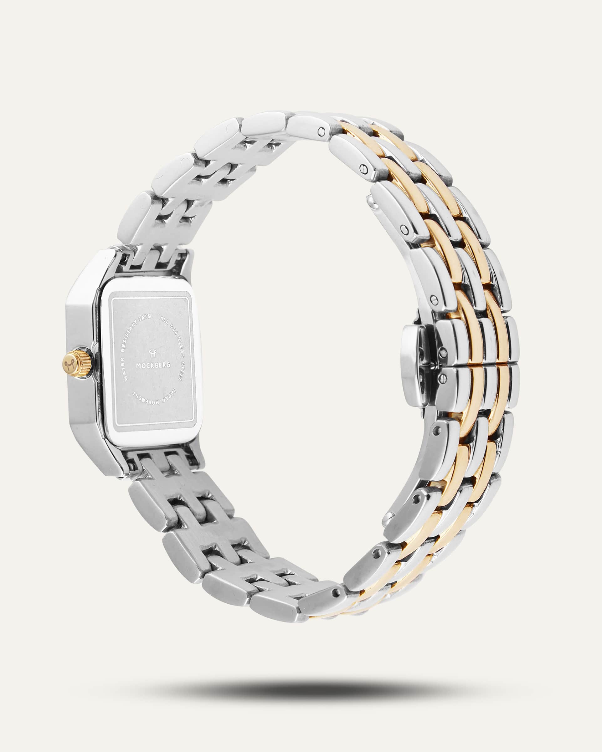 Mockberg Classic BIC MO336 Damen Armbanduhr Weiß • Mineralglas • Goldfarben Gliederarmband, Bild 5