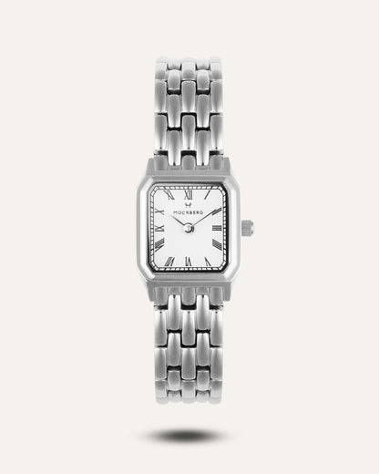 Mockberg Classic Silver MO335 Damen Armbanduhr • Mineralglas • Römische Ziffern