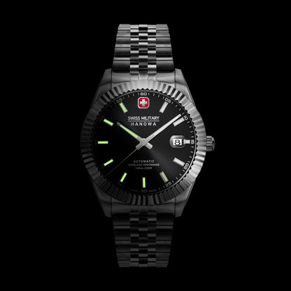 Swiss Military Hanowa Diligenter SMWGL0002101 Herrenuhr Silber • Automatikwerk Soprod P024 • Saphirglas, Bild 5