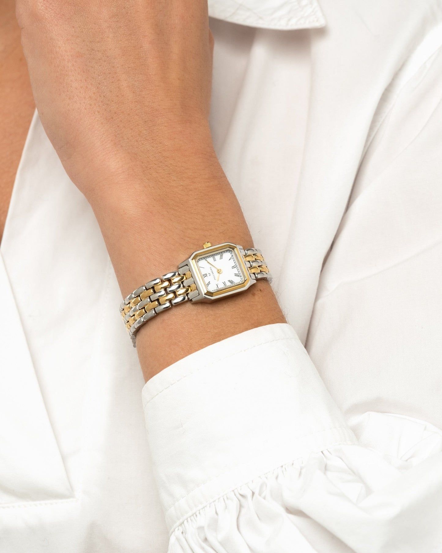 Mockberg Classic BIC MO336 Damen Armbanduhr Weiß • Mineralglas • Goldfarben Gliederarmband, Bild 10