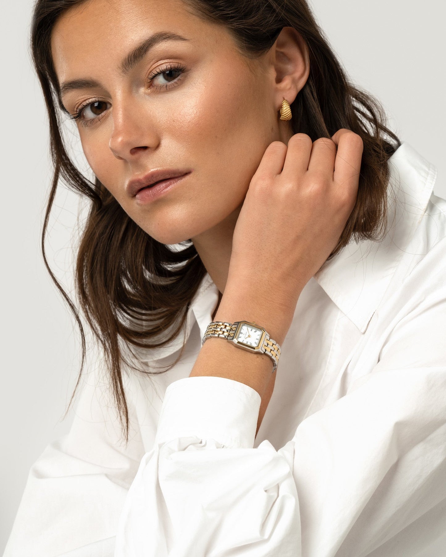 Mockberg Classic BIC MO336 Damen Armbanduhr Weiß • Mineralglas • Goldfarben Gliederarmband, Bild 2