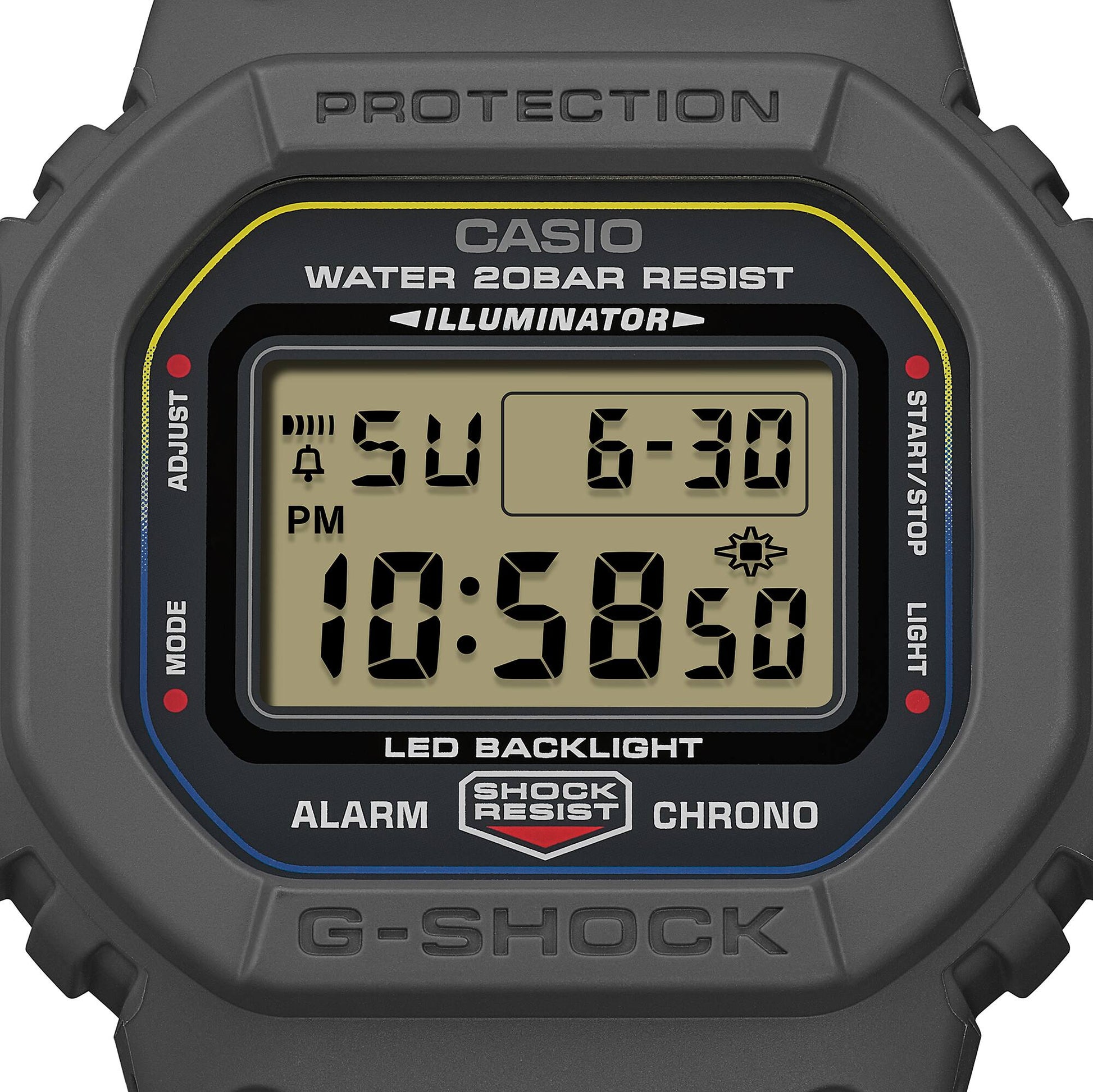 Casio DW-5600MNC-8A2ER G-Shock Origin Armbanduhr Anthrazit/Blau • FIDLOCK® Magnetschließe • Biobasiertes Resin, Bild 3