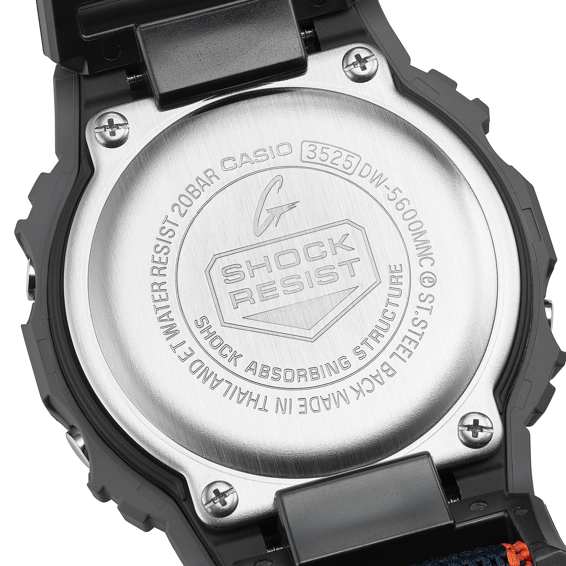 Casio DW-5600MNC-8A2ER G-Shock Origin Armbanduhr Anthrazit/Blau • FIDLOCK® Magnetschließe • Biobasiertes Resin, Bild 5