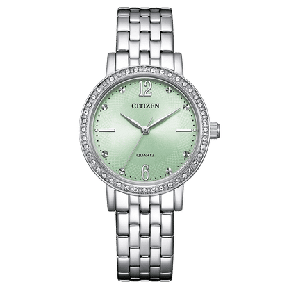 Citizen EL3100-55X Damenuhr Elegance Grün • Analoges Quarzwerk • Edelstahlgehäuse
