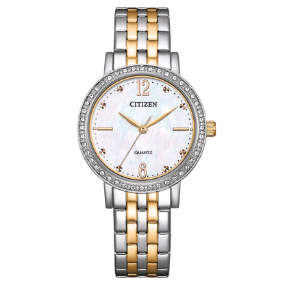 Citizen Elegance EL3106-59D Damenuhr Bicolor • Perlmutt-Zifferblatt • Quarzwerk